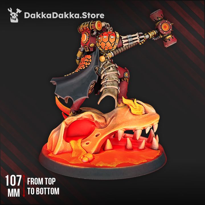 Flame Knights Iskra Nova The Firestorm, proxy miniature, character, 28mm heroic scale unpainted resin, view 2