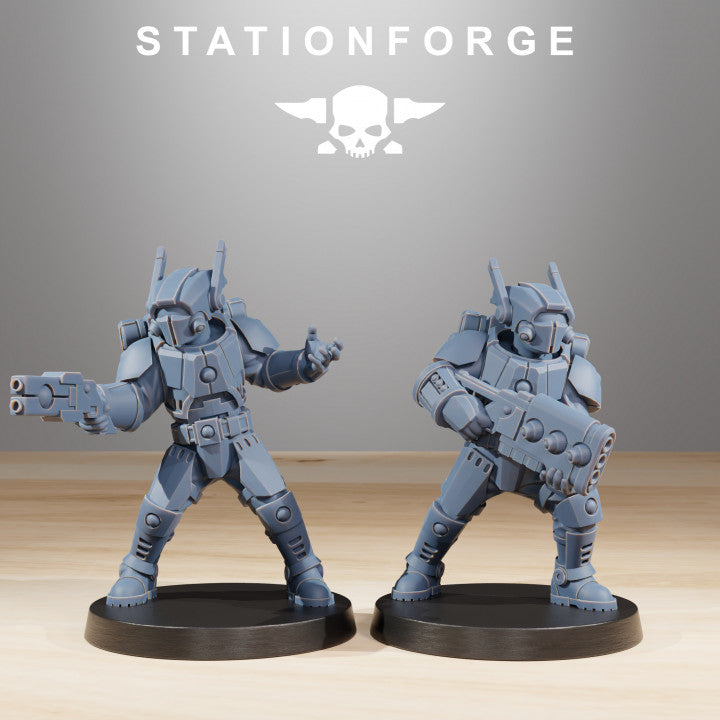 Tuai Clone Infantry (10 Units), proxy miniature, squad, 28mm heroic scale unpainted resin, view 2