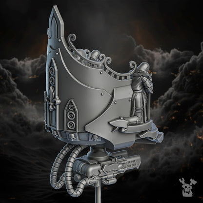 Battle Sisters Furtea Dominus, proxy miniature, 28mm heroic scale unpainted resin, view 3