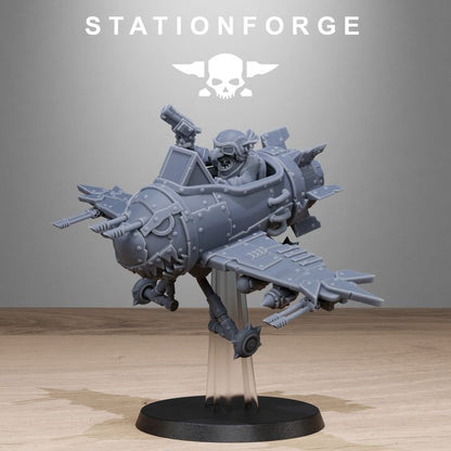 Orks Gobs Planes, proxy miniature, 28mm heroic scale unpainted resin, view 6