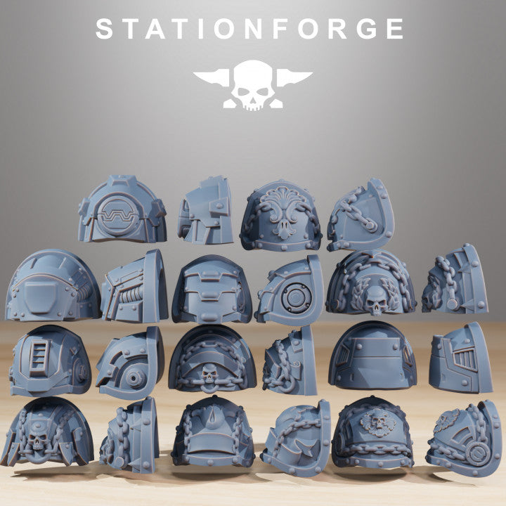 Space Knights Reinforcers (12 Units), proxy miniature, squad, 28mm heroic scale unpainted resin, view 7