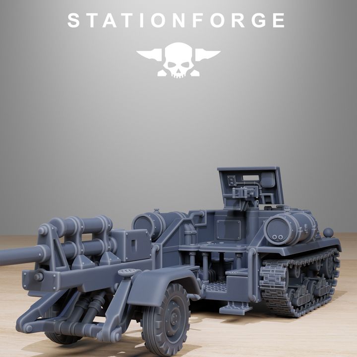 Grim Guard Tankette, Imperial Army proxy miniature, infantry, 28mm heroic scale unpainted resin, view 2