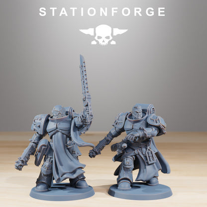 Space Knights Crusaders Heads (10 Units), resin conversion bits, squad, 28mm heroic scale unpainted resin, view 8