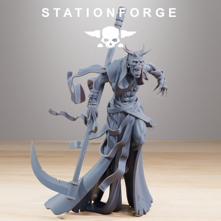 Necro Void Deity, proxy miniature, 28mm heroic scale unpainted resin, view 4