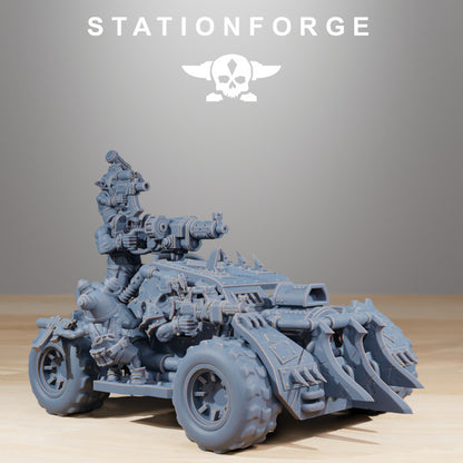 Orks Speedsters (3 Units), proxy miniature, squad, 28mm heroic scale unpainted resin, view 6