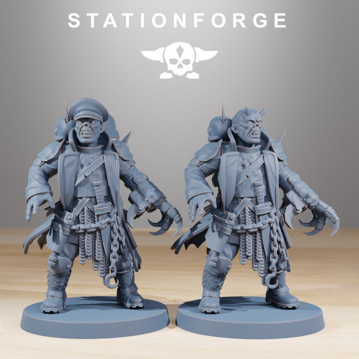 Dark Space Knights Guard Tomentius, proxy miniature, infantry, 28mm heroic scale unpainted resin, view 2