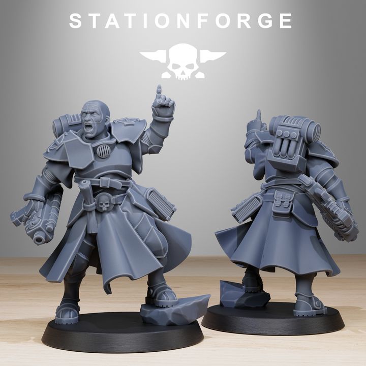 Imperial Army Brotherhood, proxy miniature, 28mm heroic scale unpainted resin, view 2