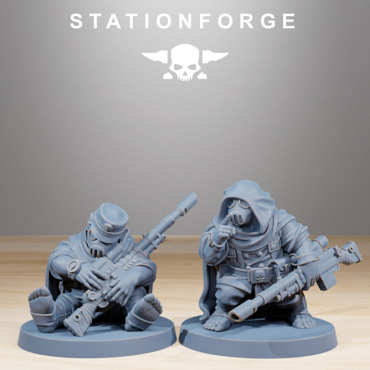 Imperial Army Grim Guard Skulldarts (10 Units), 28mm heroic scale unpainted resin, view 4
