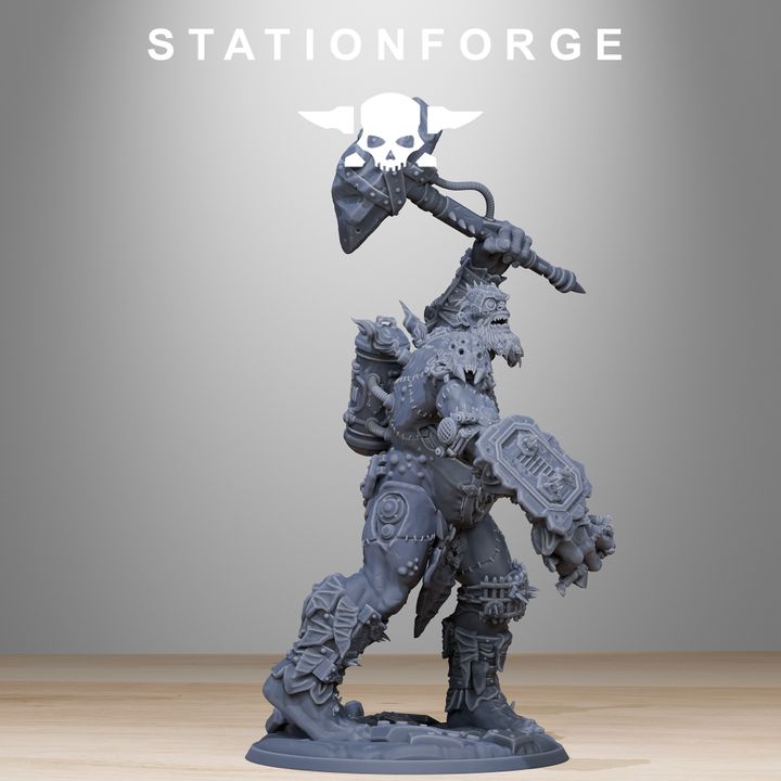 Dark Space Knights Giant Fagrog, proxy miniature, 28mm heroic scale unpainted resin, view 5