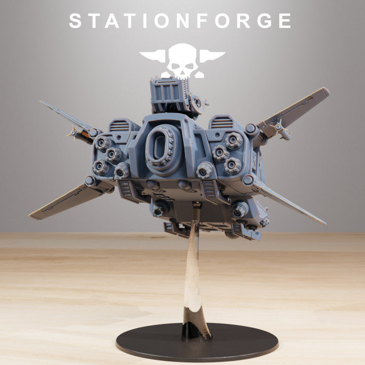 Space Knights Speeder, proxy miniature, vehicle, 28mm heroic scale unpainted resin, view 4