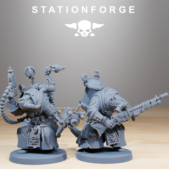 Tech Priests Raticus Grunts (11 Units), 28mm heroic scale unpainted resin, view 3