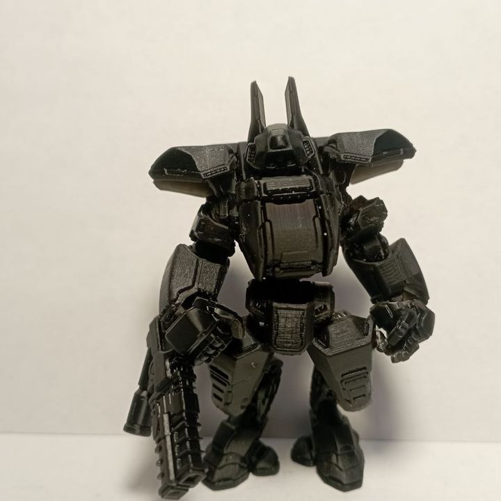 Tuai Mech Blitz Suit, proxy miniature, walker, 28mm heroic scale unpainted resin, view 2