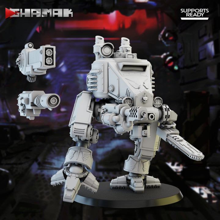 Firstborn Warwalker, Imperial Army proxy miniature, 28mm heroic scale unpainted resin, view 3