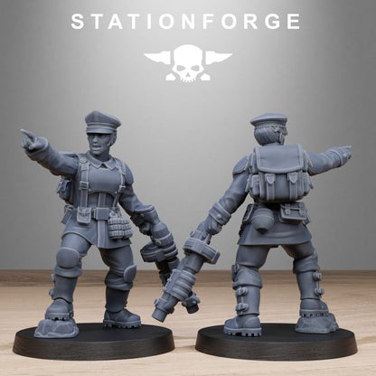 Free Guard Sisters, Imperial Army proxy miniature, infantry, 28mm heroic scale unpainted resin, view 8