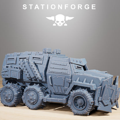 Orks Party Wagon V4, proxy miniature, 28mm heroic scale unpainted resin, view 5