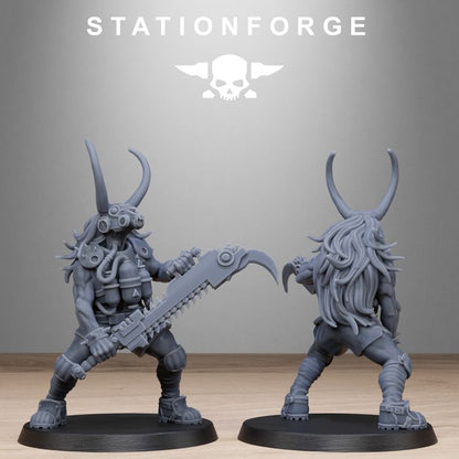 Tech Priests Barbarians, 28mm heroic scale unpainted resin, view 8