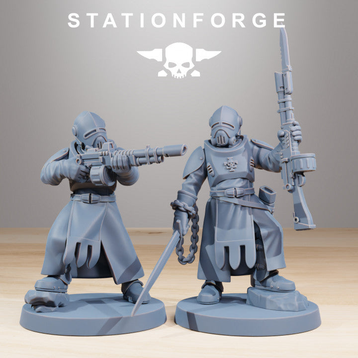 Imperial Army Royal Guard Templars (12 Units), 28mm heroic scale unpainted resin, view 5