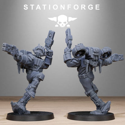 Tuai Skyguards, proxy miniature, 28mm heroic scale unpainted resin, view 5