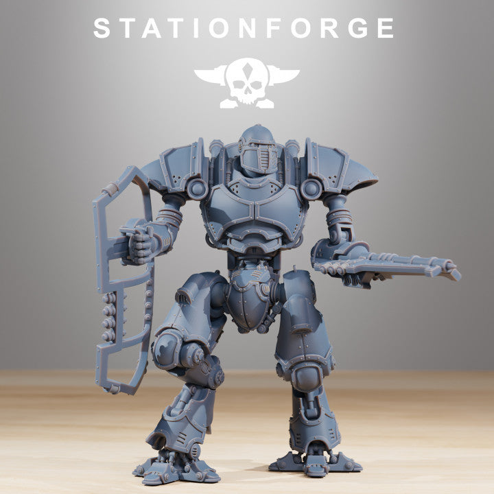 Scavenger Armageddon, Tech Priests proxy miniature, 28mm heroic scale unpainted resin, view 3