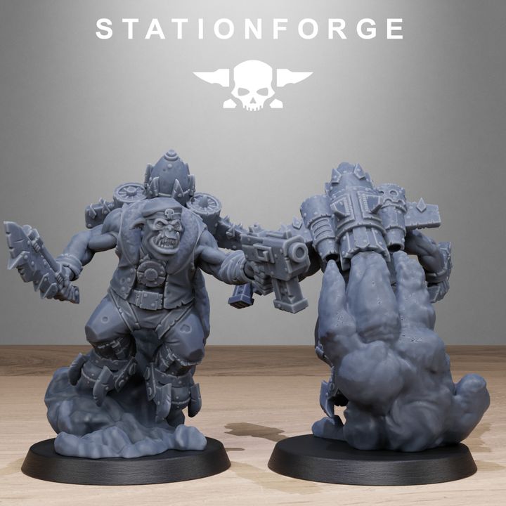 Orks Flyers, proxy miniature, 28mm heroic scale unpainted resin, view 5
