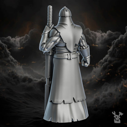 Battle Sisters Grimms, proxy miniature, 28mm heroic scale unpainted resin, view 6