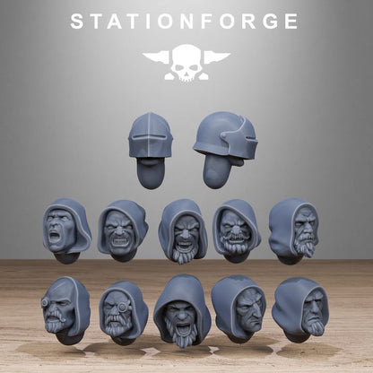 Imperial Army Purifiers, proxy miniature, 28mm heroic scale unpainted resin, view 4