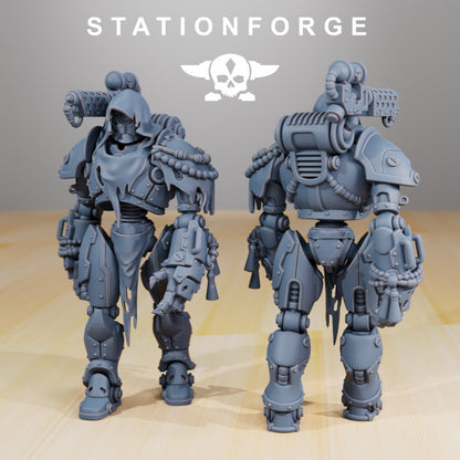 Scavenger Droitex MK2, Tech Priests proxy miniature, 28mm heroic scale unpainted resin, view 3