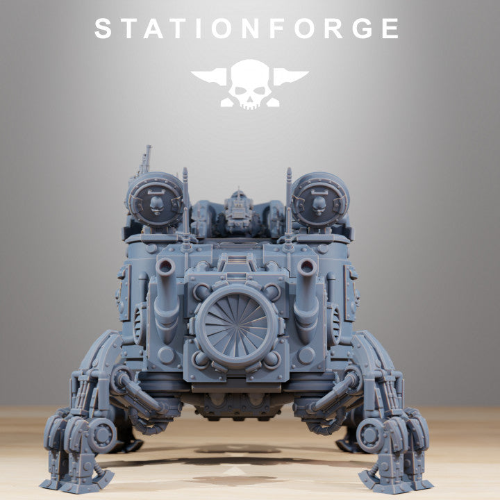 Scavenger Heavy Tank, Tech Priests proxy miniature, 28mm heroic scale unpainted resin, view 3