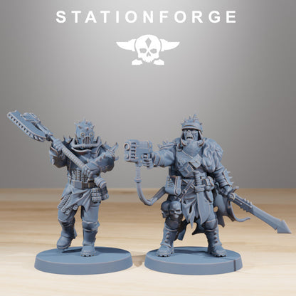 Dark Space Knights Guard The Forsaken (13 Units), proxy miniature, squad, 28mm heroic scale unpainted resin, vi, view 4
