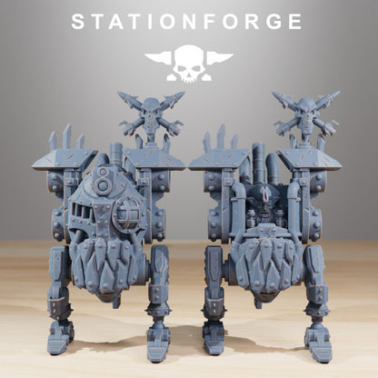 Orks Gobs Pirate Bots (4 Units), proxy miniature, squad, 28mm heroic scale unpainted resin, view 3