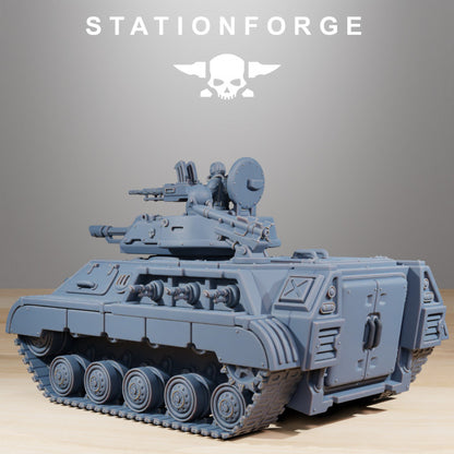 Grim Guard Support Tank, Imperial Army proxy miniature, 28mm heroic scale unpainted resin, view 4