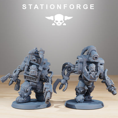 Orks Steelbrutes (10 Units), proxy miniature, squad, 28mm heroic scale unpainted resin, view 7