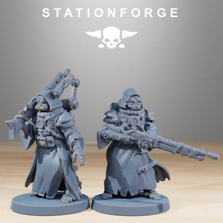Tech Priests Scavenger Hunters (10 Units), 28mm heroic scale unpainted resin, view 4