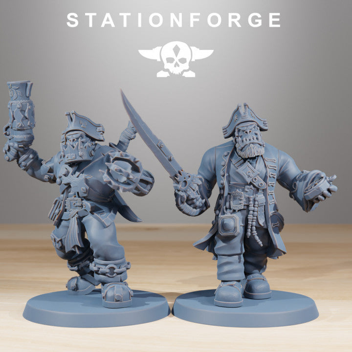 Orks Pirates, proxy miniature, 28mm heroic scale unpainted resin, view 5