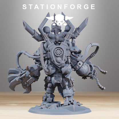 Orks Troll Boss With Axe, proxy miniature, character, 28mm heroic scale unpainted resin, view 3