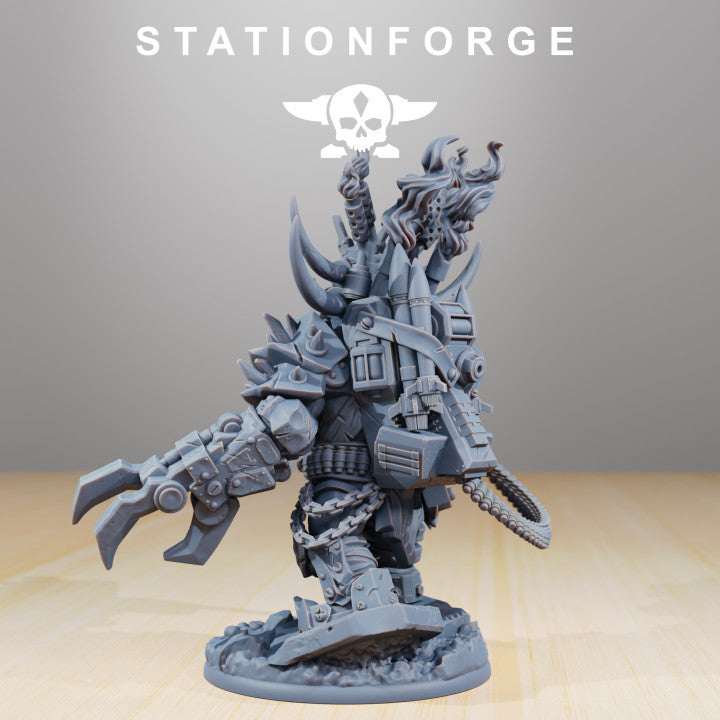 Orks Grand Nutta V3, proxy miniature, 28mm heroic scale unpainted resin, view 3