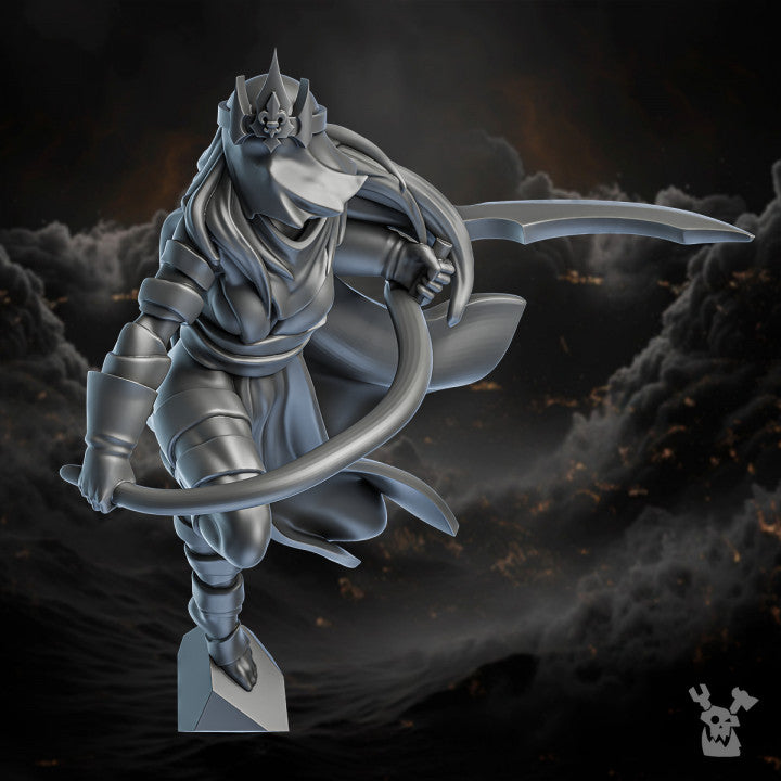 Battle Sisters Assassin Sister, proxy miniature, scout, 28mm heroic scale unpainted resin, view 4