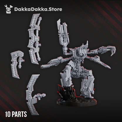Necro Quadro Scorpion Lord, proxy miniature, character, 28mm heroic scale unpainted resin, view 3