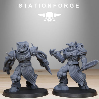 Dark Space Knights Mutants, proxy miniature, 28mm heroic scale unpainted resin, view 6