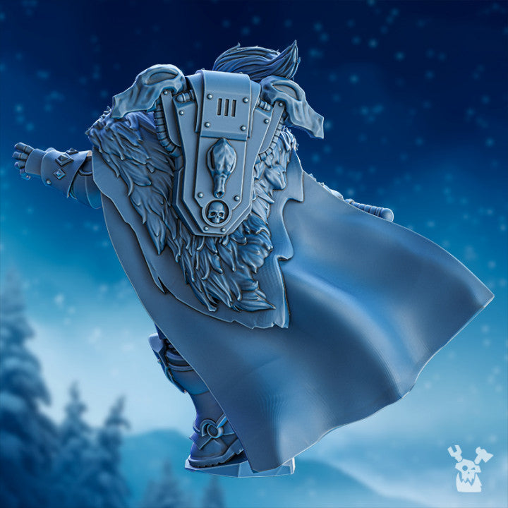 Wolf Knights Turr Wolf Jaw, proxy miniature, 28mm heroic scale unpainted resin, view 2
