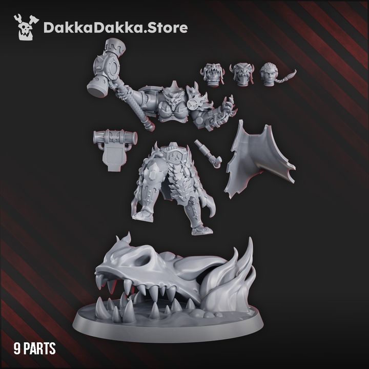 Flame Knights Iskra Nova The Firestorm, proxy miniature, character, 28mm heroic scale unpainted resin, view 5
