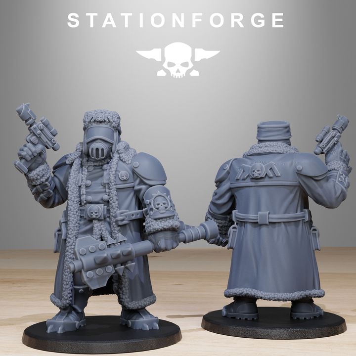 Imperial Army Grim Guard Frostwatch Mutants (10 Units), 28mm heroic scale unpainted resin, view 3