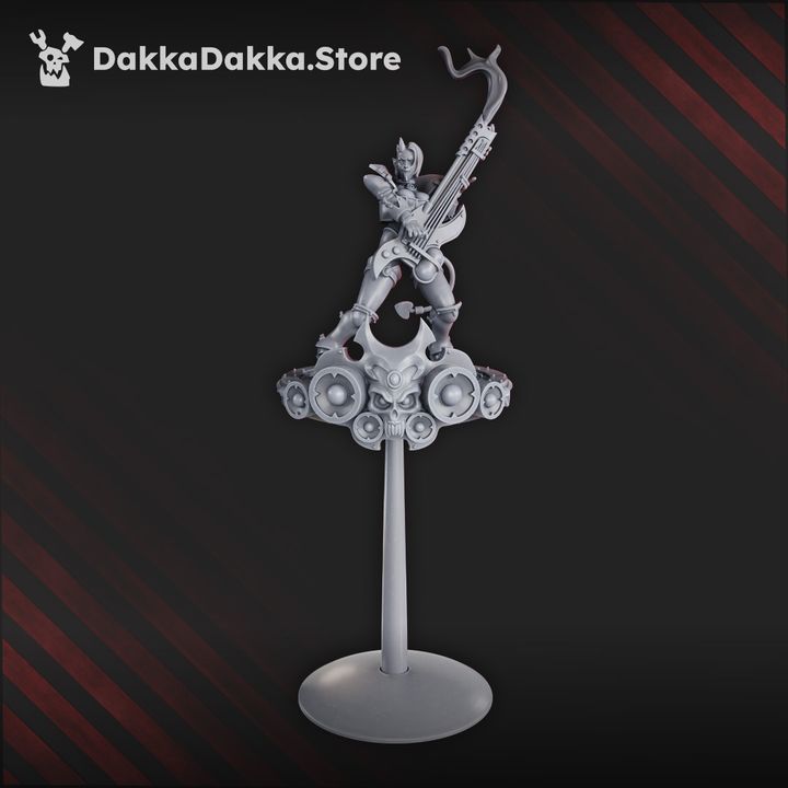 Pleasure Knights Ozzy Hellbringer, proxy miniature, 28mm heroic scale unpainted resin, view 2