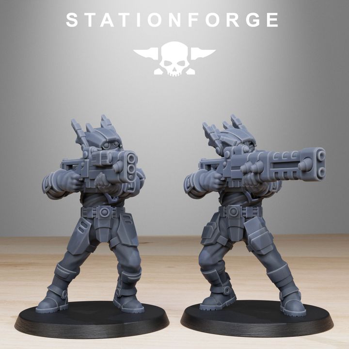 Tuai Assault Squad (10 Units), proxy miniature, 28mm heroic scale unpainted resin, view 3