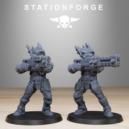 Tuai Assault Squad (10 Units), proxy miniature, 28mm heroic scale unpainted resin, view 3