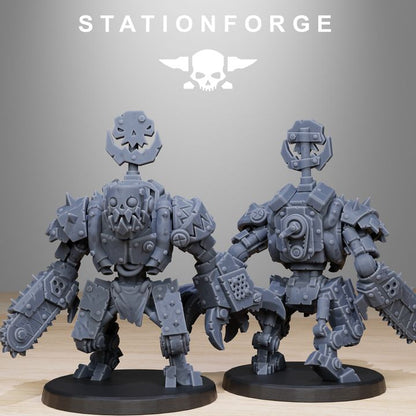 Orks Bots Infantry Modular Kit (10 Units), proxy miniature, squad, 28mm heroic scale unpainted resin, view 3