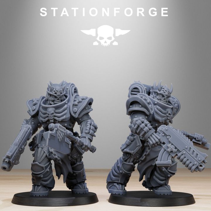 Space Knights Dragon Knights (10 Units), proxy miniature, squad, 28mm heroic scale unpainted resin, view 4