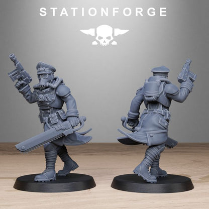Grim Guard Sisters, Battle Sisters proxy miniature, infantry, 28mm heroic scale unpainted resin, view 10