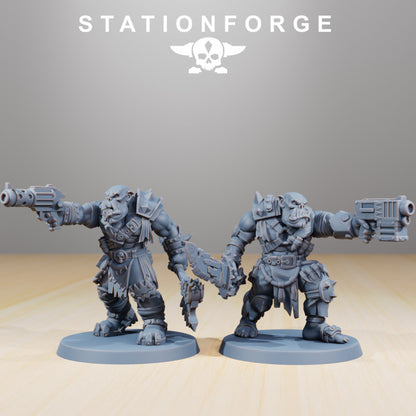 Orks Strappaz, proxy miniature, 28mm heroic scale unpainted resin, view 4
