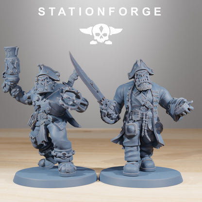 Orks Pirate, proxy miniature, 28mm heroic scale unpainted resin, view 5